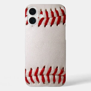 Classic Baseball and Softball Red Stitching iPhone 16 Plus Case