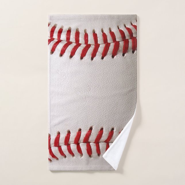 Classic Baseball and Softball Red Stitching Hand Towel (Hand Towel)