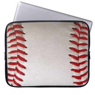 Classic Baseball and Softball Red Stitching Laptop Sleeve