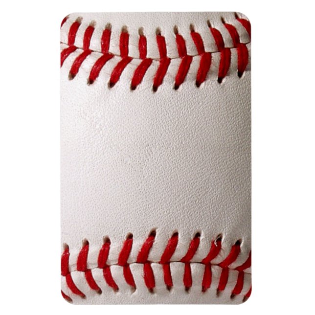 Classic Baseball and Softball Red Stitching Magnet (Vertical)