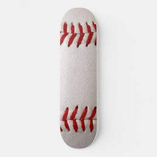 Classic Baseball and Softball Red Stitching Skateboard