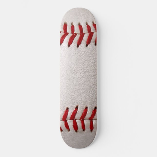 Classic Baseball and Softball Red Stitching Skateboard (Front)