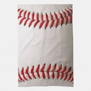 Classic Baseball and Softball Red Stitching Tea Towel