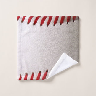 Classic Baseball and Softball Red Stitching Wash Cloth