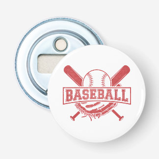 Classic Baseball Emblem Bottle Opener