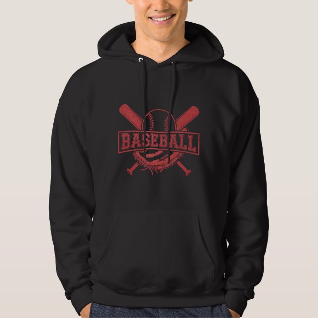 Classic Baseball Emblem Hoodie (Front)