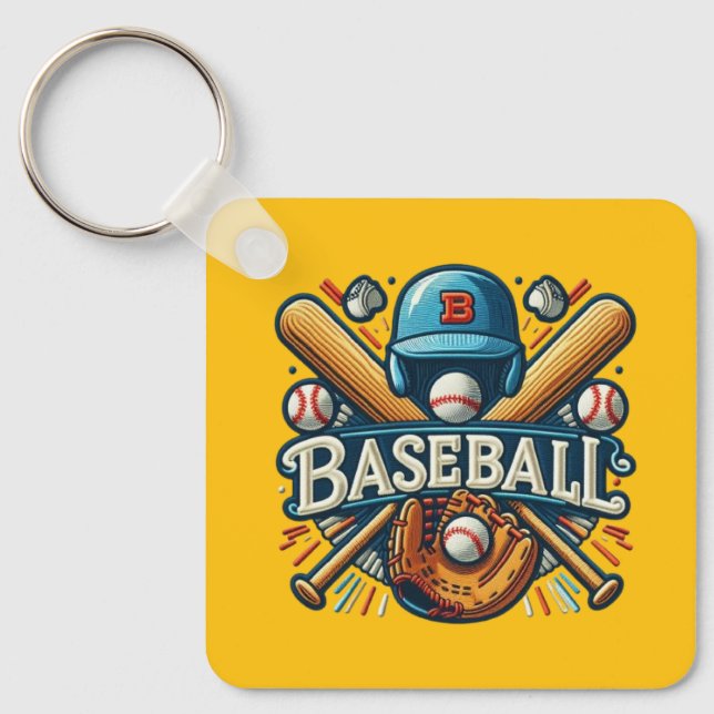 Classic Baseball Essentials / Stylish Retro Legend Key Ring (Front)