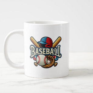 Classic Baseball Essentials / Stylish Retro Legend Large Coffee Mug