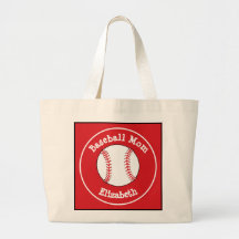 Classic Baseball Mum Red White Personalised 