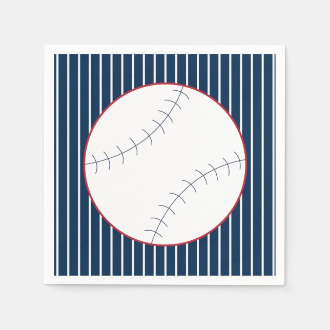 Classic Baseball Party Napkins (Front)
