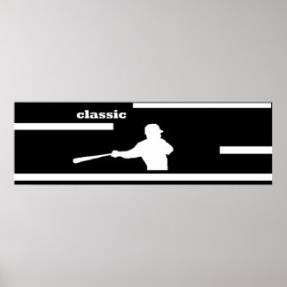 CLASSIC BASEBALL SWING POSTER