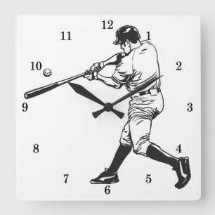 Classic Baseball Wall Clock