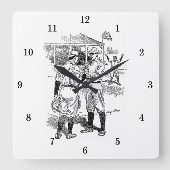 Classic Baseball Wall Clock (Front)