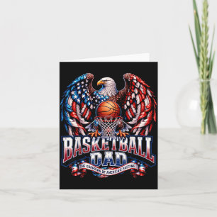 Classic Basketball Dad American Flag Basketball Card