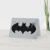 Classic Batman Logo Dissolving Into Bats