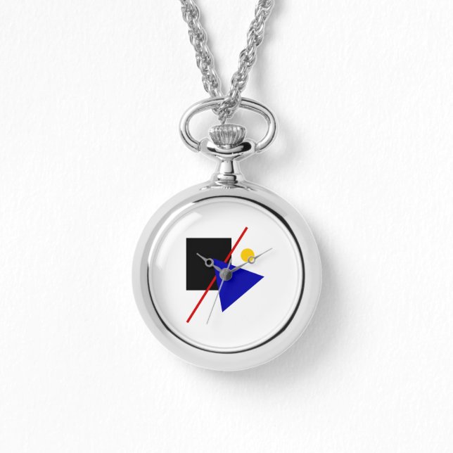 Classic Bauhaus Art Necklace Watch (Front)