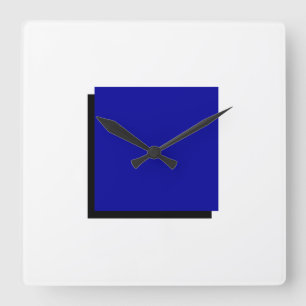 Classic Bauhaus Design Blue Square Wall Clock