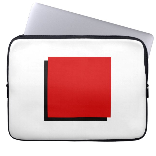 Classic Bauhaus Design Red Square Laptop Sleeve (Front)