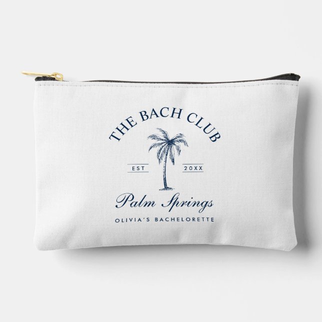 Classic Beach Navy Bachelorette Party Accessory Pouch (Front)