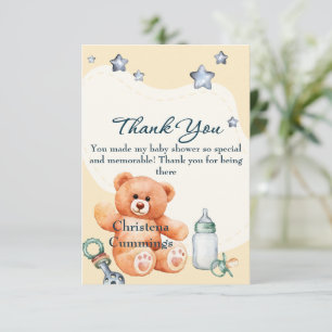 Classic Bear Baby Shower Thank You Card