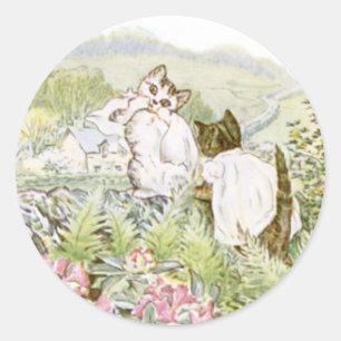 Classic Beatrix Potter Cute Kitten Classic Round Sticker