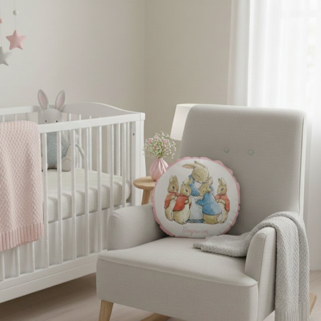 Classic Beatrix Potter Peter the Rabbit Round Cushion (Creator Uploaded)