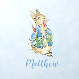 Classic Beatrix Potter Peter the Rabbit with Name Wall Decal