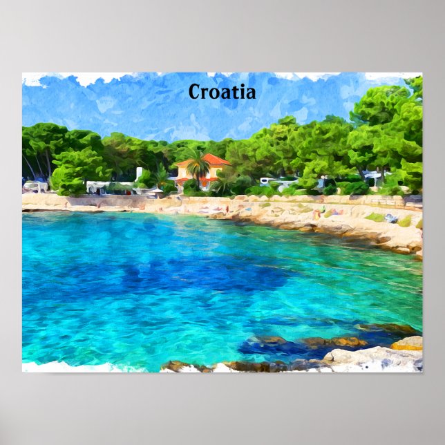 Classic Beautiful Croatia Adria Coast Scenery Poster (Front)