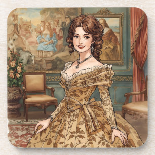 Classic, Beautiful Lady ,Victorian Charm Coaster