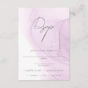 Classic Beautiful Purple and Colour Ink RSVP Enclosure Card