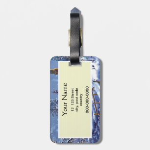 Classic, beautiful vintage Christmas picture Luggage Tag