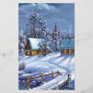 Classic, beautiful vintage Christmas picture Stationery