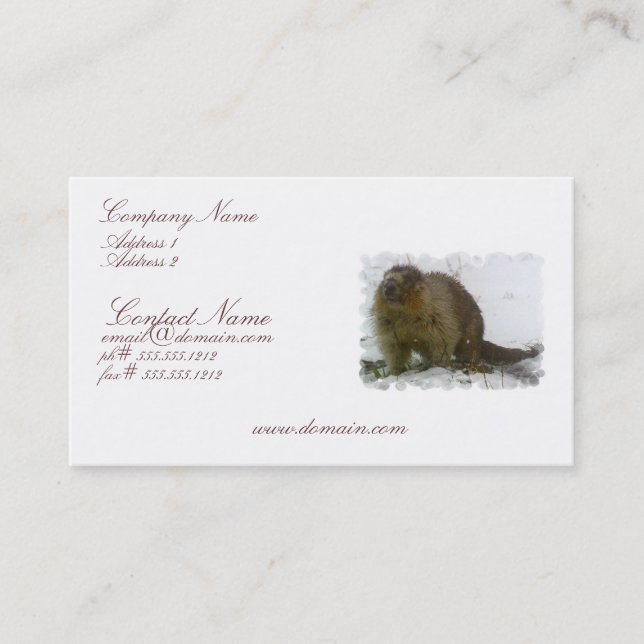 Classic Beaver Business Card (Front)