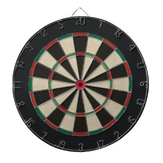Classic Beige and Black Dartboard