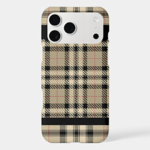 Classic Beige and Black Plaid iPhone / iPad case