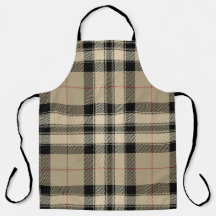 Classic Beige + Black Plaid