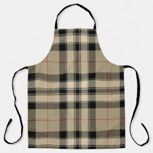Classic Beige + Black Plaid Apron
