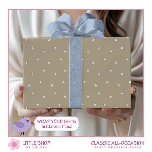 Classic Beige Polka Dot Wrapping Paper (Creator Uploaded)