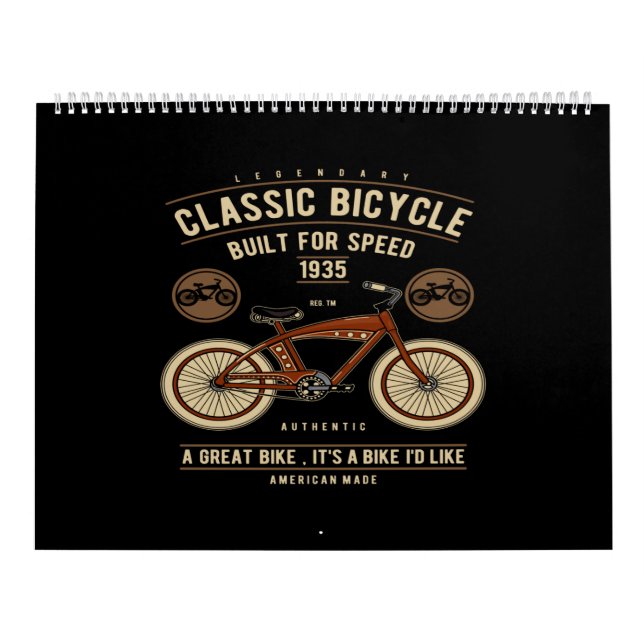 classic bicycle built for speed calendar (Cover)