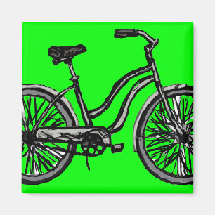 Classic Bicycle, Line Drawing Products Magnet