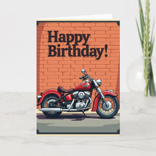 Classic Bike Birthday Card