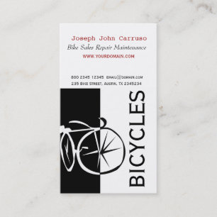 Classic Bike Modern Design Black White Artistic Business Card
