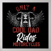Classic Biker Only A Cool Dad Rides Motorcycles