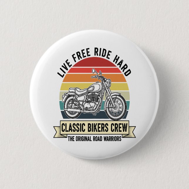 Classic Bikers Crew Motorcycle.jpg 6 Cm Round Badge (Front)