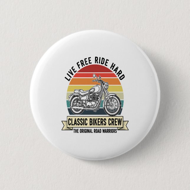 Classic Bikers Crew Motorcycle.jpg 6 Cm Round Badge (Front)