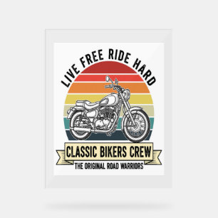 Classic Bikers Crew Motorcycle.jpg Acrylic Sign