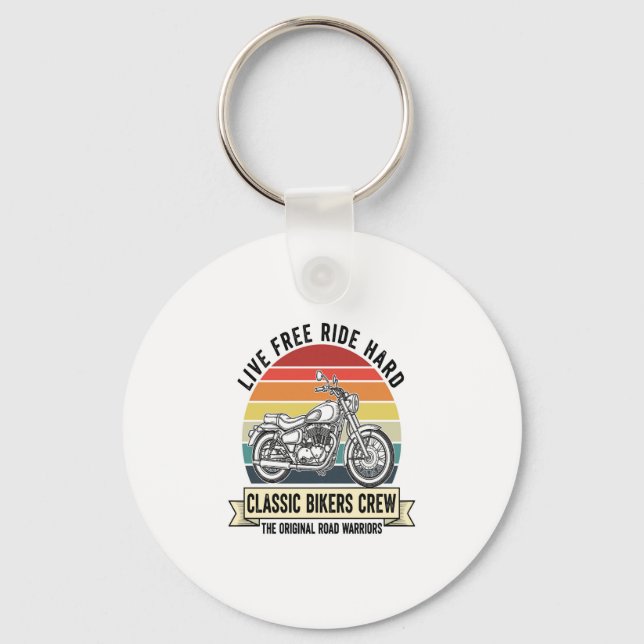 Classic Bikers Crew Motorcycle.jpg Key Ring (Front)