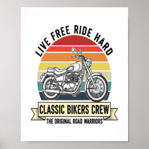 Classic Bikers Crew Motorcycle.jpg Poster