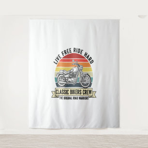 Classic Bikers Crew Motorcycle.jpg Tapestry