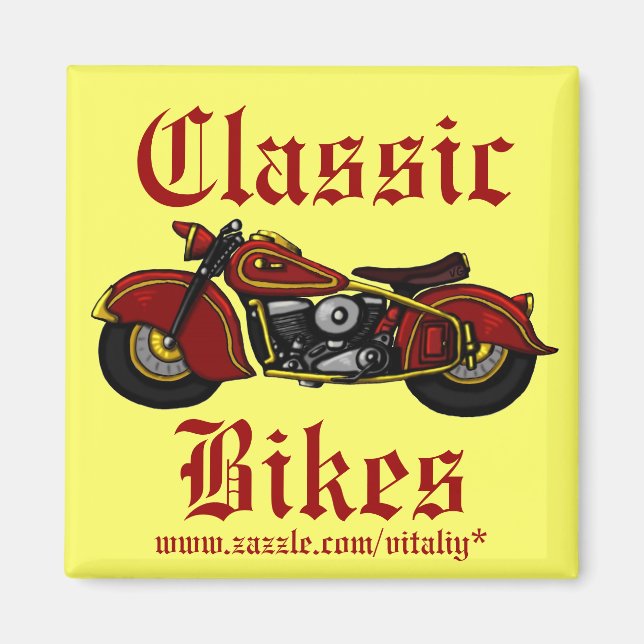 Classic Bikes magnet (Front)